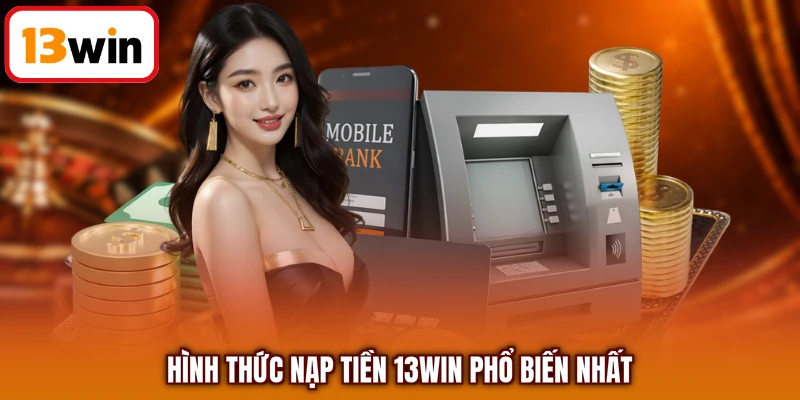 Hình thức nạp tiền 13WIN phổ biến nhất